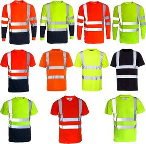 Camisetas de seguridad de secado rápido de alta visibilidad Polo reflectante de construcción personalizable con camisetas reflectantes con logotipo - Product Image 1