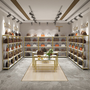 Cửa Hàng Giày Đặc Biệt Tầng-Đứng Sắt Lưu Trữ Giá Hiển thị Giày Và Túi Xách Kệ Cho Quần Áo Túi Bán Rackshop Thiết Kế - Product Image 1