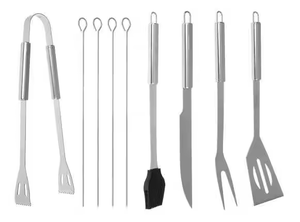 Accessoires de cuisine, kit barbecue en acier inoxydable, ustensiles de grillade, outils de barbecue pour le camping en plein air - Product Image 4