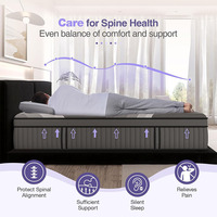 Matelas orthopédique à ressorts ensachés de haute qualité, confortable, respirant, rafraîchissant, en mousse à mémoire de forme, écologique et à prix abordable pour chambre d'hôtel