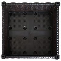 Jardinière surélevée carrée pour jardin extérieur, design moderne et simple, en plastique PE durable, écologique, imperméable, pour légumes