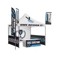 Gazebo de Acero Económico de 3x6m con Recubrimiento en Polvo, Carpa Plegable para Promoción Comercial