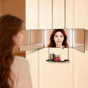 <span class=keywords><strong>Miroir</strong></span> de coiffure pliable à trois côtés avec plateau, <span class=keywords><strong>miroir</strong></span> de coiffure portable, adapté à <span class=keywords><strong>la</strong></span> maison et aux salons de coiffure professionnels. - Product Image 2