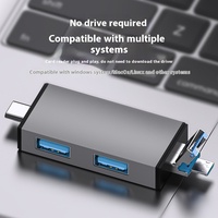 Lector de tarjetas de aleación de aluminio de alta velocidad USB3.0 tipo C externo OTG multifunción teléfonos Android ordenadores modelo privado al por mayor