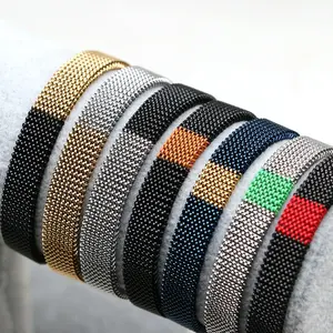 New Fashion Stainless Steel Jewelry Elastic Spring Wrist Band Stretch Mesh Bracelet
