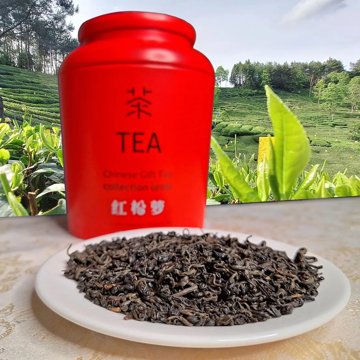 Keemun teh hitam aroma tinggi, teh langsung dari Anhui Songluo paket timah teh fermentasi pabrik OEM