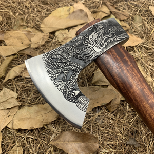 Hacha multifuncional portátil Dragon Phoenix patrones para jardín al aire libre poda leña dividir <span class=keywords><strong>escalada</strong></span> de montaña - Product Image 5