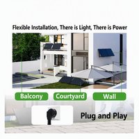 Système solaire monocristallin 800W/400W avec micro-onduleur intelligent, batterie au lithium et contrôleur MPPT – Solution d'alimentation photovoltaïque pour usage domestique