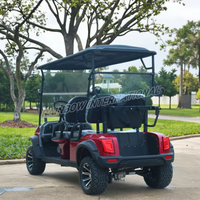 Voiturette de golf électrique Rainbow 4x4 AWD avec peinture de carrosserie personnalisée et alimentation au lithium 72V sélectionnable pour ranch