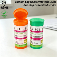 Flacons pharmaceutiques en plastique 13DR à ouverture facile, résistants aux enfants, colorés, pour capsules, flacons 19DR pour emballage de médicaments