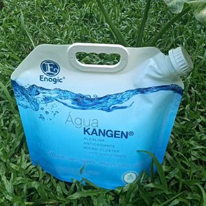 Custom Printed Plastic <b>Bag</b> Water Spout Pouch with Handle for Drinking Water - Product Image 3