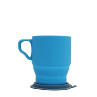 Gobelet pliable en silicone pour les besoins quotidiens, gobelet à eau pour enfants avec couvercle, tasse, gobelet de voyage universel portable pour l'extérieur