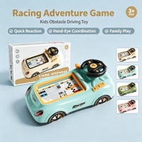 Jeu de course pour enfants avec évitement d'obstacles, volant simulé, effets sonores de conduite, jouet éducatif en plastique pour bureau