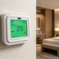 Module d'interrupteur intelligent OEM pour hôtel, thermostat CVC avec écran OLED, contrôle à distance Wi-Fi, fonction minuterie, personnalisable pour climatiseurs