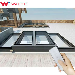 Prix d'usine, fenêtre en verre motorisée à <span class=keywords><strong>toit</strong></span> ouvrant <span class=keywords><strong>plat</strong></span>, patio, cour, atrium, ouverture automatique, coulissant électrique - Product Image 4