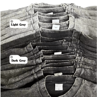 Impression Dtg personnalisée Slogan surdimensionné lourd 260 grammes Batik lavage goutte épaule graphique Vintage lavage à l'acide T-shirts pour femmes hommes
