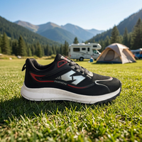 Baskets de sport unisexes en PU noir à lacets, chaussures de marche décontractées, chaussures d'entraînement, expédition aléatoire, baskets de sport unisexes en PU noir L