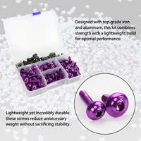 LINGQI RACING Kit de boulons de fixation de carénage de pare-brise de moto pour Dirt Pit Bike tout-terrain universel