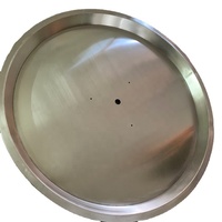 Poêle rectangulaire ronde soudée en acier inoxydable de haute qualité, faite à la main, pliage de foyer, polissage de miroir d'extérieur 22 "35" 36 "64"