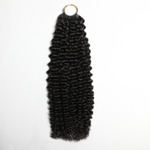 Extensions de cheveux humains 100% faites à la main, extensions de cheveux humains au crochet, extensions permanentes non traitées pour femmes, couleur naturelle, peuvent être teintes - Product Image 2