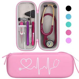 EVA PU Waterproof Travel <b>Medical</b> Stethoscope Case with Zipper Closure Protective Storage <b>Bag</b> for Household Use - Product Image 2