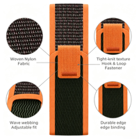 Bracelet de montre en nylon pour Apple Watch, bracelet de remplacement en nylon pour iWatch Series 7 8 6 SE, accessoire de montre intelligente tendance