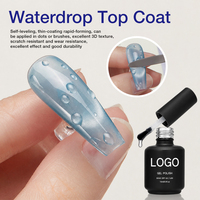 Hema /TMPTA /TPO Free 3D Stereo Water Drop Effect Nail Top Water Drops Gel New Transparent Water Drop Top Coat Gel No Wipe