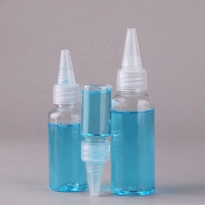 Botella vacía de plástico PET transparente con tapa giratoria y aplicador de presión para aceite capilar, de 1oz, 2oz, 3oz, 4oz, 5oz, 8oz y 10oz - Product Image 3