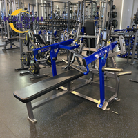 Presse à pectoraux horizontale isolatérale à charge par disques, machine de fitness professionnelle à double action pour la force pectorale