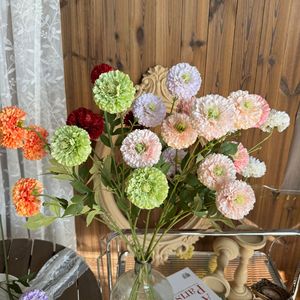 Fleurs artificielles en soie Jinxi à 3 têtes, pivoines superposées, pour décoration de mariage, accessoires de photographie en extérieur, décoration intérieure - Product Image 2