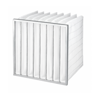 Nouvelle série de filtres à poche moyens, filtre à air primaire HEPA F5, efficacité en fibres synthétiques pour la ventilation industrielle et commerciale