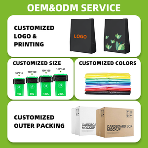 Nhà Sản Xuất Bán Buôn Nhà Bếp Dây Kéo Thùng Rác Túi Dùng Một Lần Rác Nhựa Màu Đen Túi Rác - Product Image 6