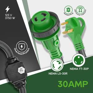 מגן עומס יתר 30 מגבר מעגל Rv עם מחבר נעילה, נימה TT-30P כדי nema חוט L5-30R עם מחוון כוח הוביל - Product Image 3