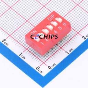 TA-06 DIP Switch Through hole Component (THT) Switch ( Number of Switch Sections: 6 )( Lead Spacing: 2.54mm ) - Product Image 1