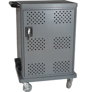 New Design Moveable 32 Unit Tablet Mobile Netbook Charging Cabinet Cart