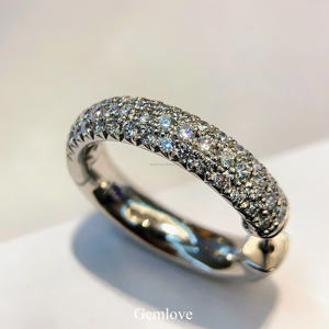 GEMLOVE 1.26CT Boucles d'oreilles vintage françaises-Or 18K Lab Diamond Light Bijoux de luxe pour femmes - Product Image 6