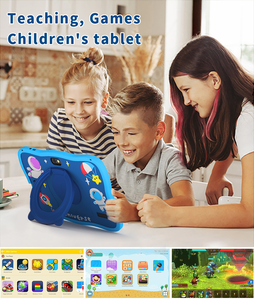 Tablet PC Educativa de 7 Pulgadas para Juegos Escolares con Google Play, Android 15, 4+64GB, Wi-Fi, Funda Protectora Anti-Caídas, Juguetes para el Auto - Product Image 2
