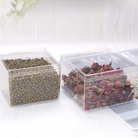 Boîte rectangulaire à Mousse pour biscuits, ml, étui en plastique dur pour bonbons, desserts Tiramisu, boîtes transparentes et craquelées