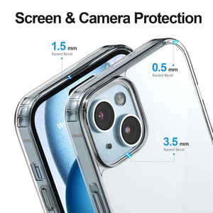 Clear Phone Case a granel al por mayor para Iphone 17 16E Plus 15 Pro Max PC + TPU 14 Clear Transparent Phone Case - Product Image 2