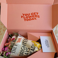 Boîte en carton personnalisée avec logo imprimé pour emballage de bouquets de fleurs pliables de luxe OEM 2025, emballage cadeau pour bijoux