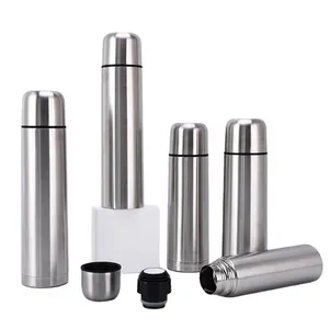 350/500/750/1000ml Bullet Shape Vacuum Bottle Thermos Water Bottle Straight Stainless Vacuum Bottle