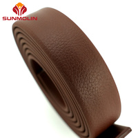Sangle personnalisée en cuir souple enduite de silicone PVC imperméable pour colliers