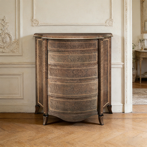 Mobile <span class=keywords><strong>di</strong></span> Design Europeo per Soggiorno, Cassettiera <span class=keywords><strong>di</strong></span> Lusso in Legno Impiallacciato con Finitura Anticata - Product Image 1