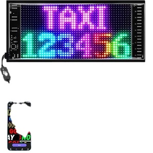 Paneles de visualización <span class=keywords><strong>LED</strong></span> flexibles RGB impermeables Diy de transmisión inalámbrica para ventana trasera - Product Image 1