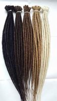 Extensions de dreadlocks afro bouclées 100 % cheveux humains, 0,2/0,4/0,6/0,8 cm, pour tresses au crochet en vrac pour femmes noires