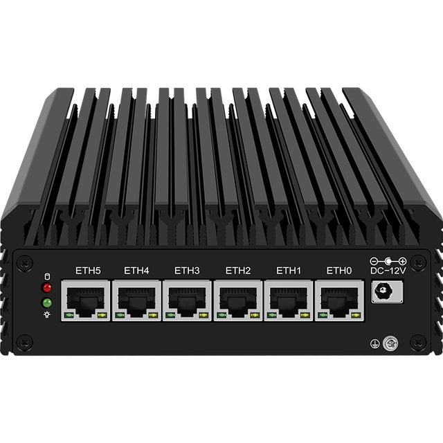 Core I7 1265U I5 1235U I3 1215U Firewall Router 8K Firewall Hardware Server 6*2.5Gb I226V Fanless Mini PC for Business
