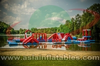 Équipement de jeu gonflable de parc aquatique de terre de grands parcs aquatiques flottants de parc aquatique avec le parc de glissière d'eau
