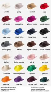 Sombreros de Moda Estilo Indiana Jones en Stock USA Texas de <span class=keywords><strong>Fieltro</strong></span> de Lana al Por Mayor Sombrero Vaquero Occidental Unisex - Product Image 2