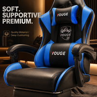 Fauteuil inclinable AORe-sports au design moderne avec cadre en acier inoxydable, repose-pieds et fonction d'inclinaison à grand angle pour la maison, les loisirs et les jeux