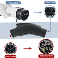 Adaptateur de charge EV 3P 32A Type2 vers GBT Convertisseur adapté au marché européen Convertisseur EV standard 22 KW Type 2 vers Chine
